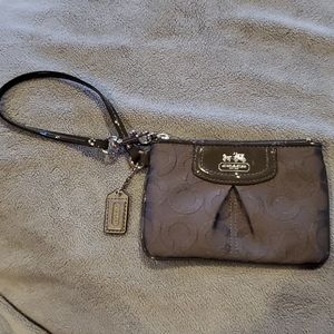EUC gray coach wristlet